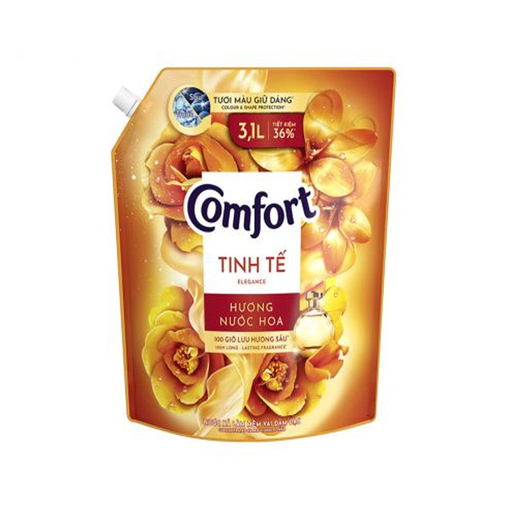 Nước Xả Vải Comfort Hương Nước Hoa Thiên Nhiên Tinh Tế Túi 3.1L