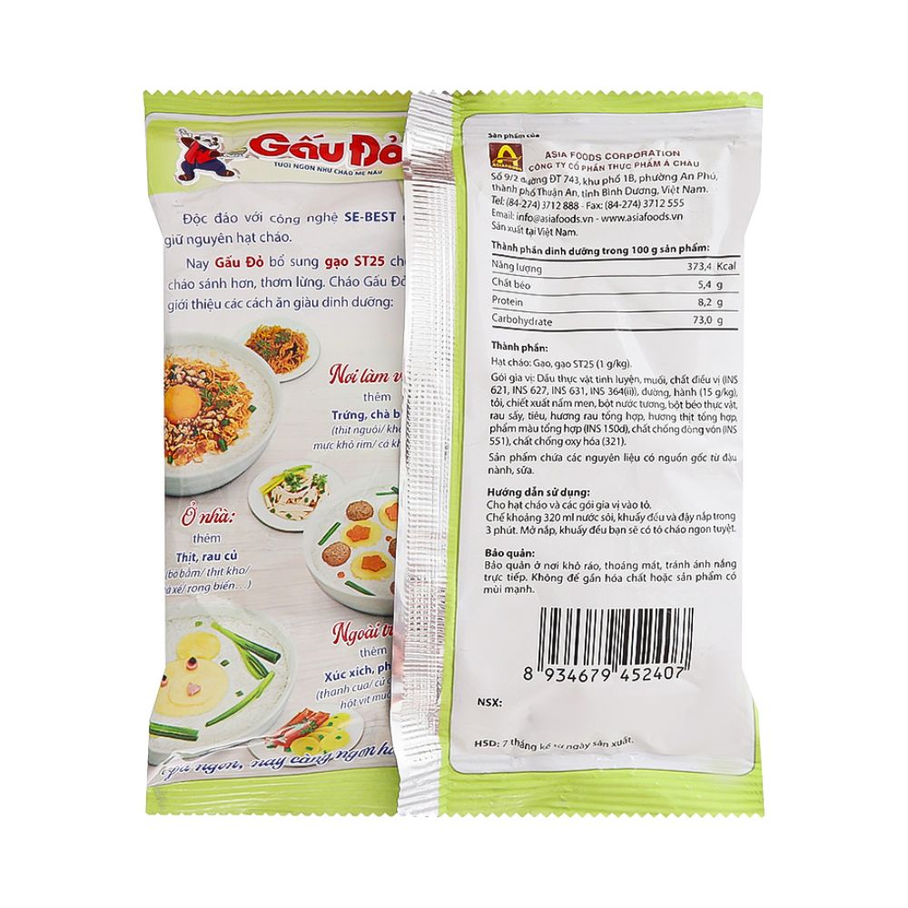 Cháo Gấu Đỏ Thịt Bằm 50G