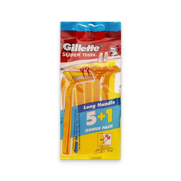 Dao Cạo Gillette Cán Vàng Super Thin II (5+1)