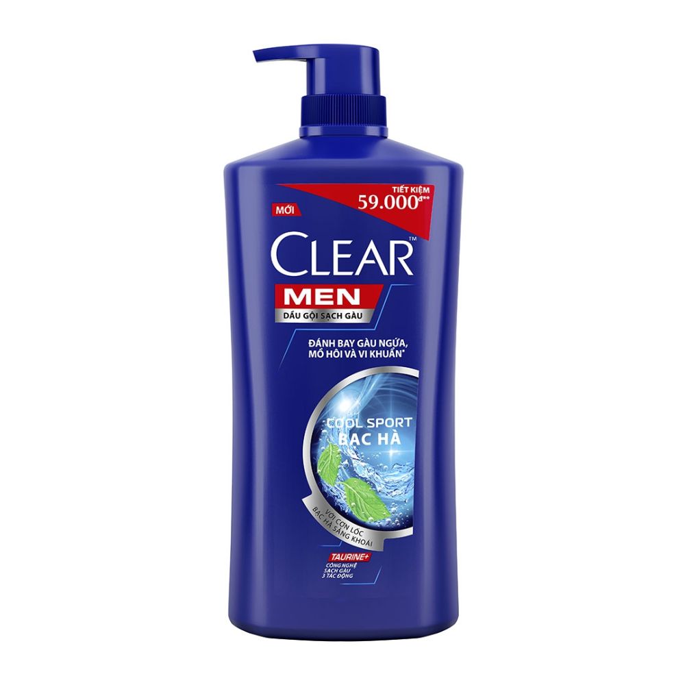 Dầu Gội Clear Men Mát Lạnh Bạc Hà 630g