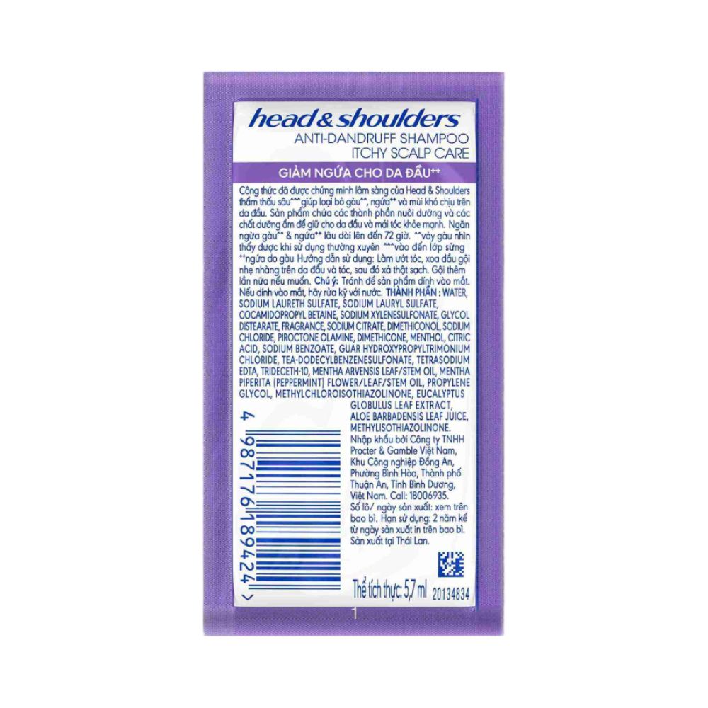 Dầu Gội Head & Shoulder Da Đầu Ngứa 5.7ML