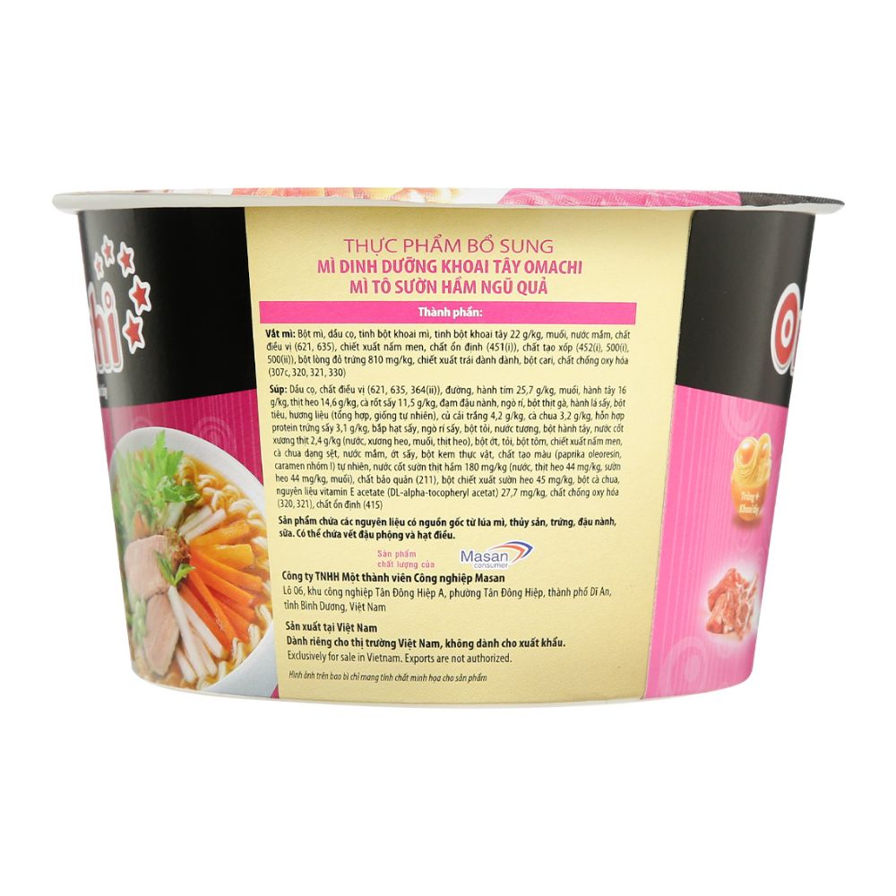 Mì Omachi Sườn Hầm Ngũ Quả Tô 95G