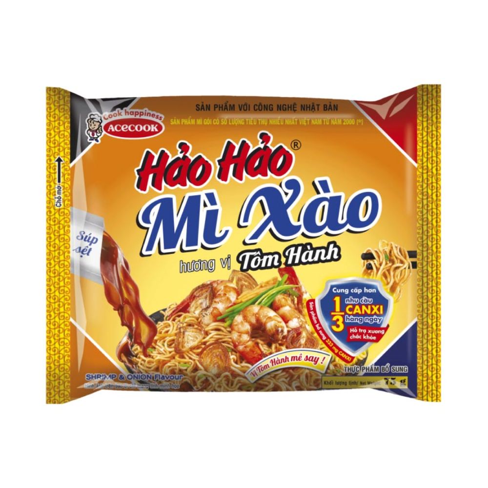 Hao Hao Stir-fried Noodles with Shrimp and Onion 75g