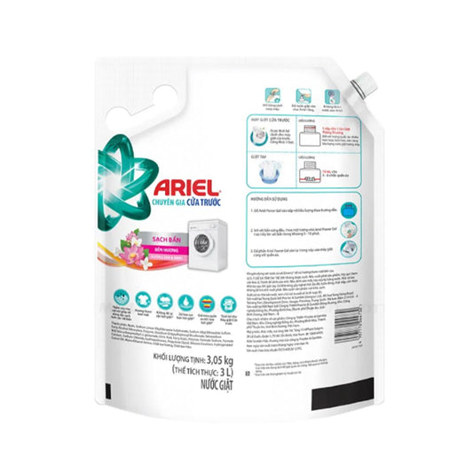 Nước Giặt Ariel Cửa Trước Hương Sen & Nhài Túi 3.05KG