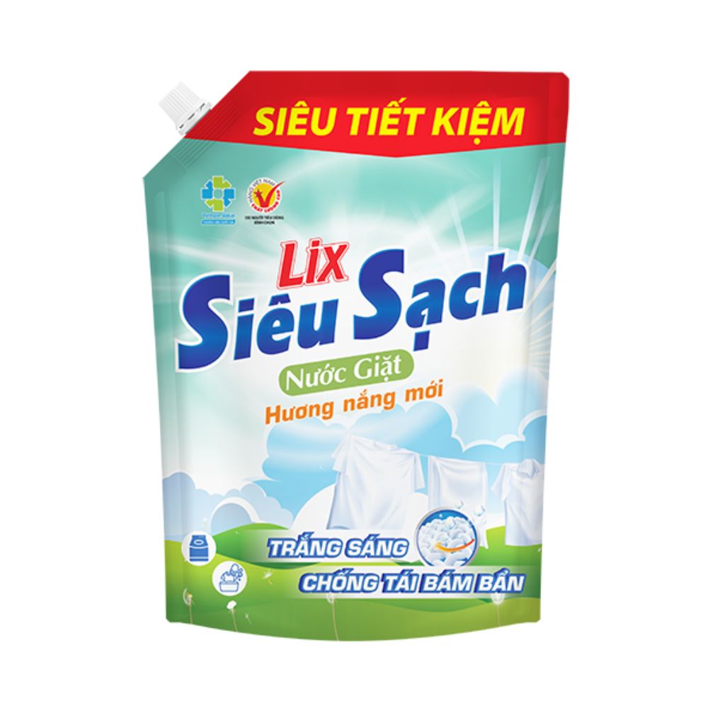 Nước Giặt Lix Siêu Sạch Hương Nắng Mới 2.4KG