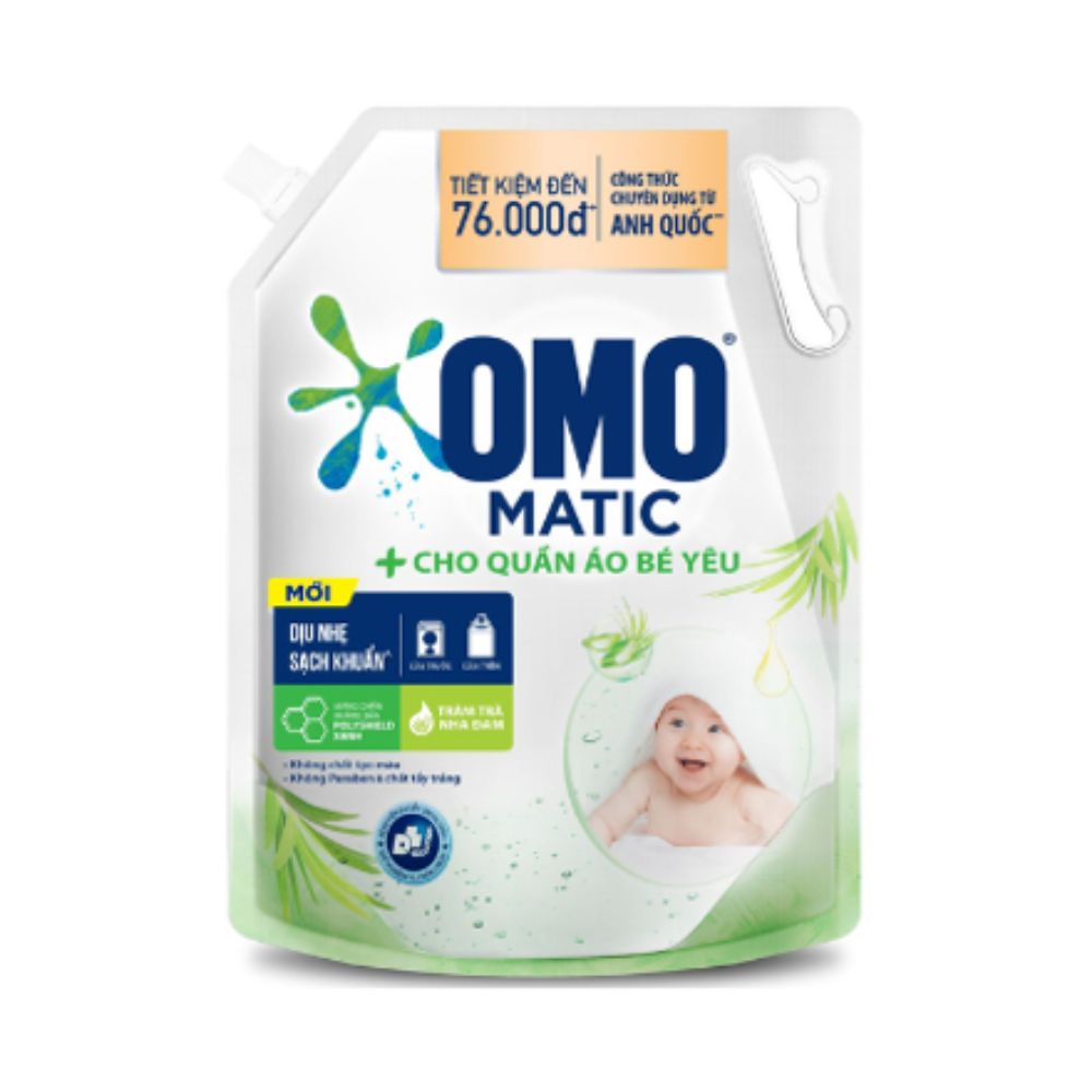 Nước Giặt OMO Matic Dịu Nhẹ Cho Quần Áo Bé Yêu 3.6KG