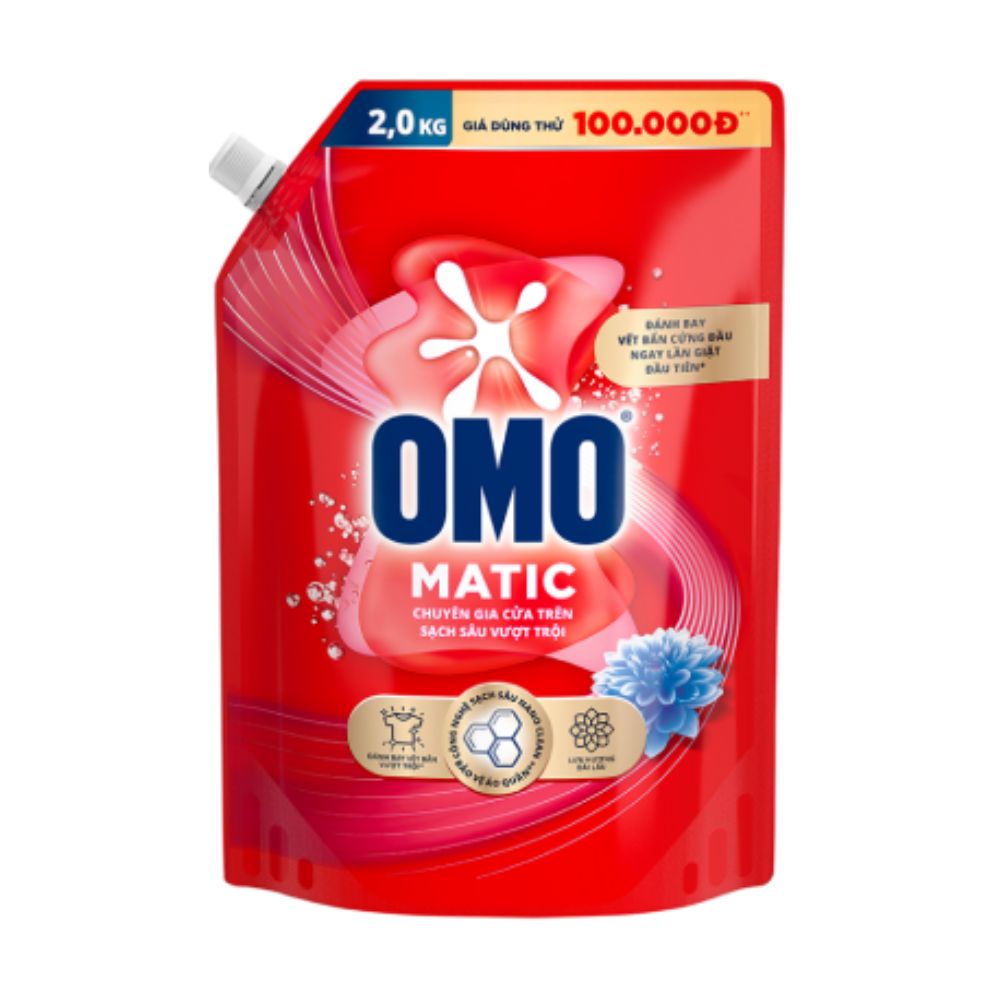 Nước Giặt OMO Chuyên Gia Cửa Trên Sạch Sâu Vượt Trội 2KG
