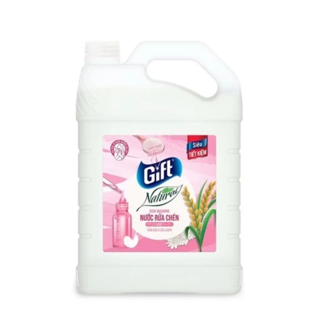 Gift Dishwashing Liquid Rice Bran Collagen Scent 3.8KG