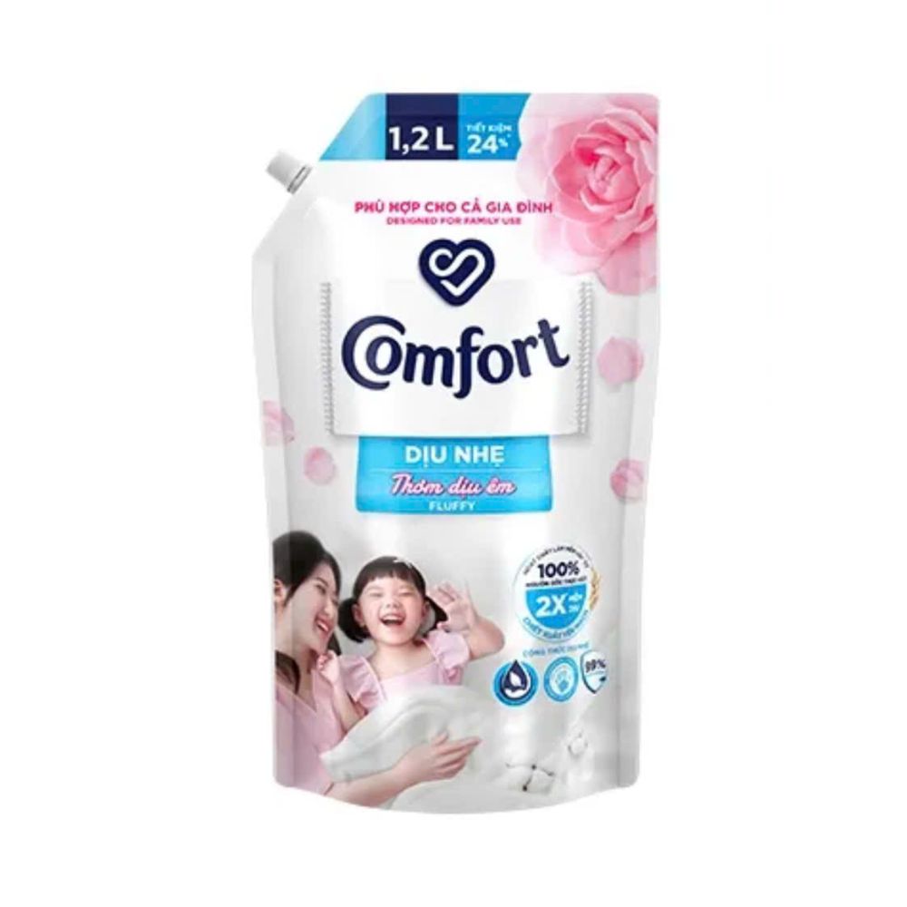 Nước Xả Vải Comfort Dịu Nhẹ Thơm Dịu Êm 1.2L