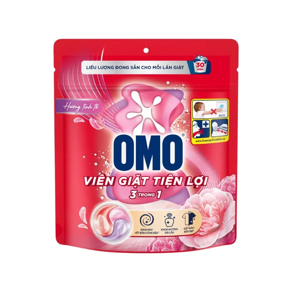 OMO Matic 3 in 1 Laundry Detergent Tablets, Delicate Scent 315G