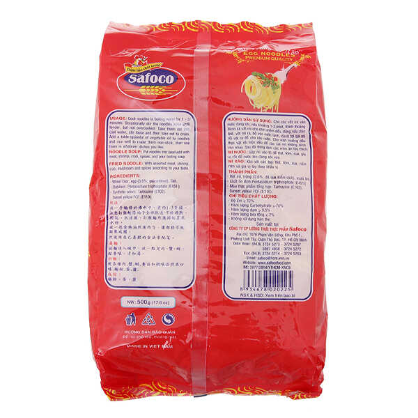 Mì Trứng Safoco Cao Cấp 500g