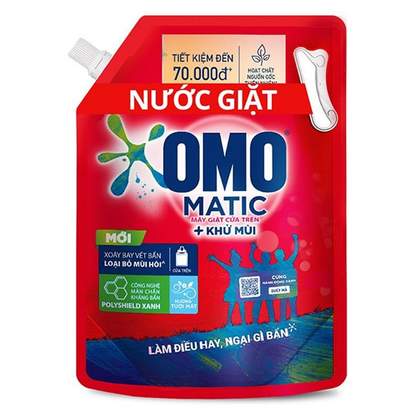 Nước Giặt OMO Matic Cửa Trên 3.9kg