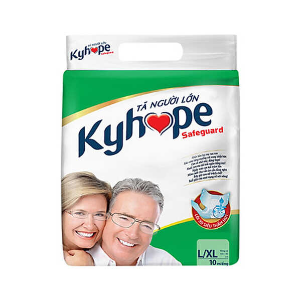 Tã Dán Người Lớn Kyhope Safeguard 10 miếng size L/ XL