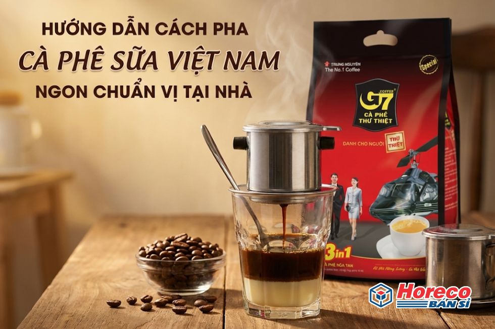 Hướng dẫn cách pha cà phê sữa Việt Nam
