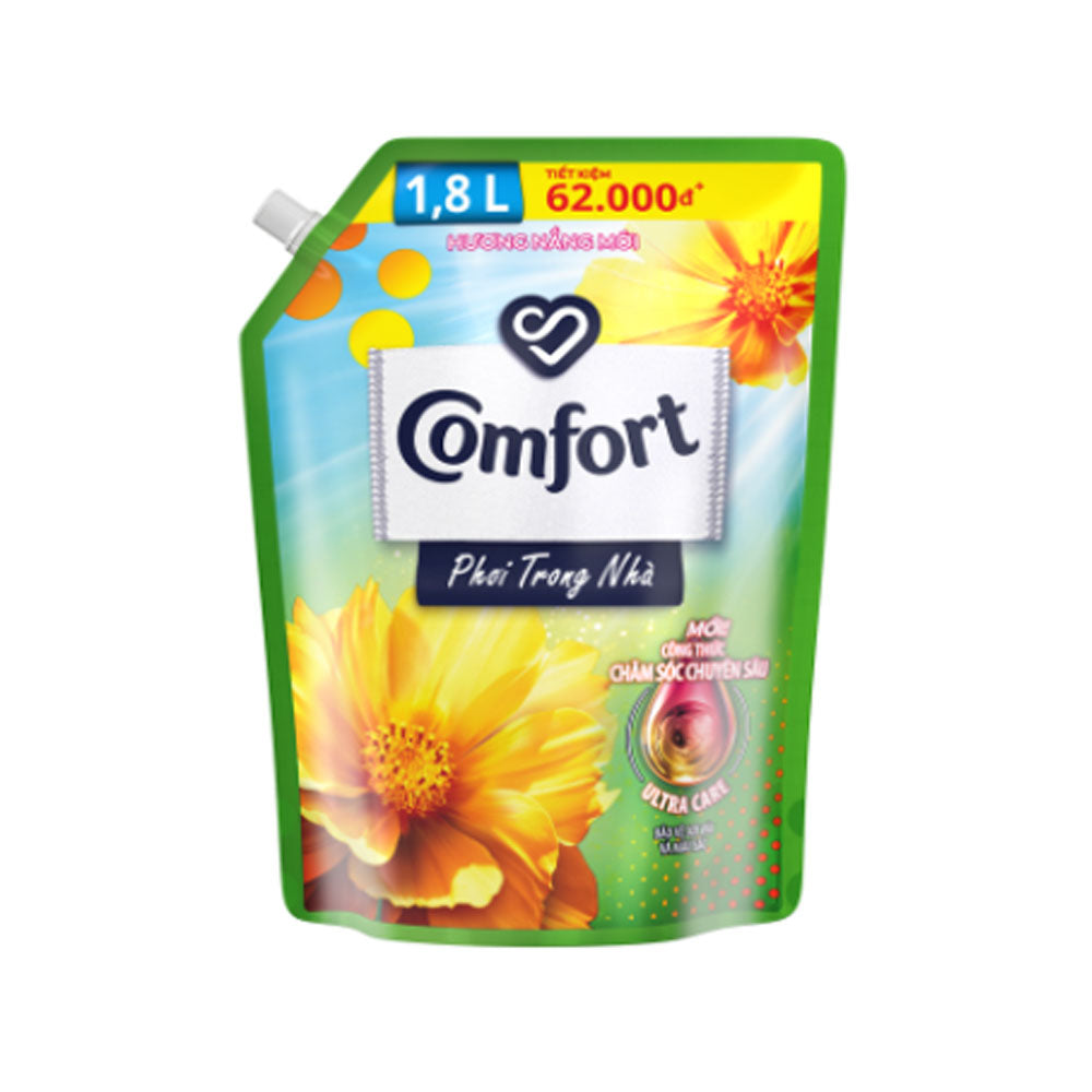 Comfort Indoor Drying Fabric Softener New Sunshine Scent 1.8L Bag