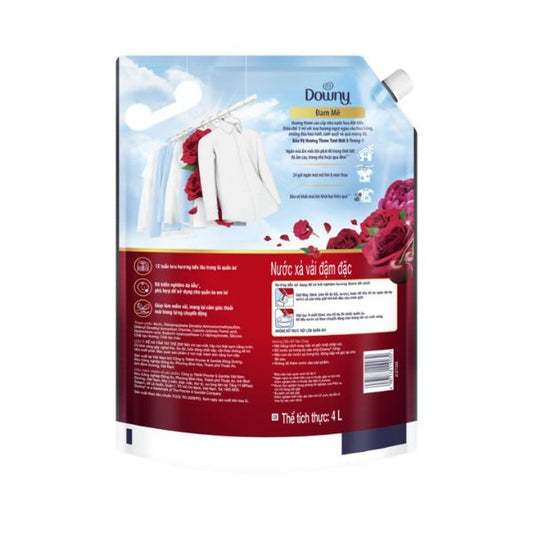 Nước Xả Vải Downy Chăm Sóc Vải Đam Mê Túi 4 lít