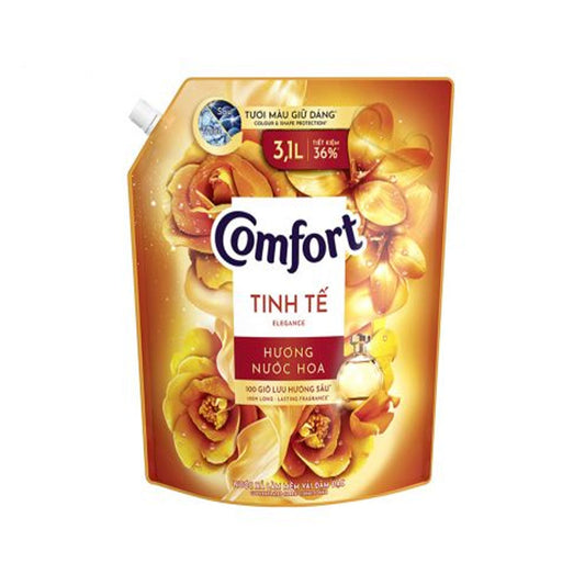 Nước Xả Vải Comfort Hương Nước Hoa Thiên Nhiên Tinh Tế Túi 3.1L