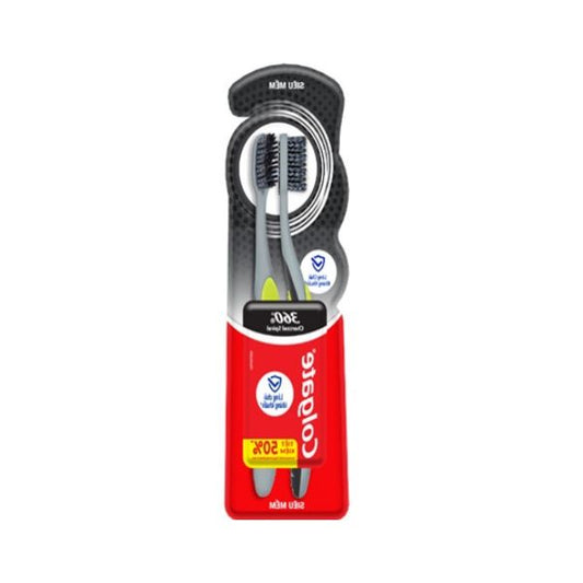 Bàn Chải Đánh Răng Colgate 360 Spiral Charcoal 2 Cây