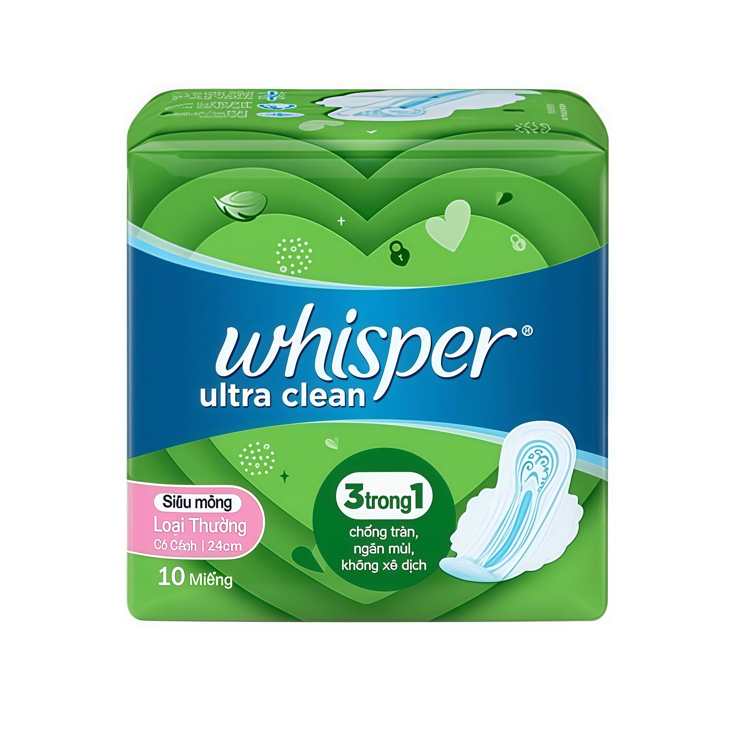 Băng Vệ Sinh Whisper Mỏng 10 Miếng