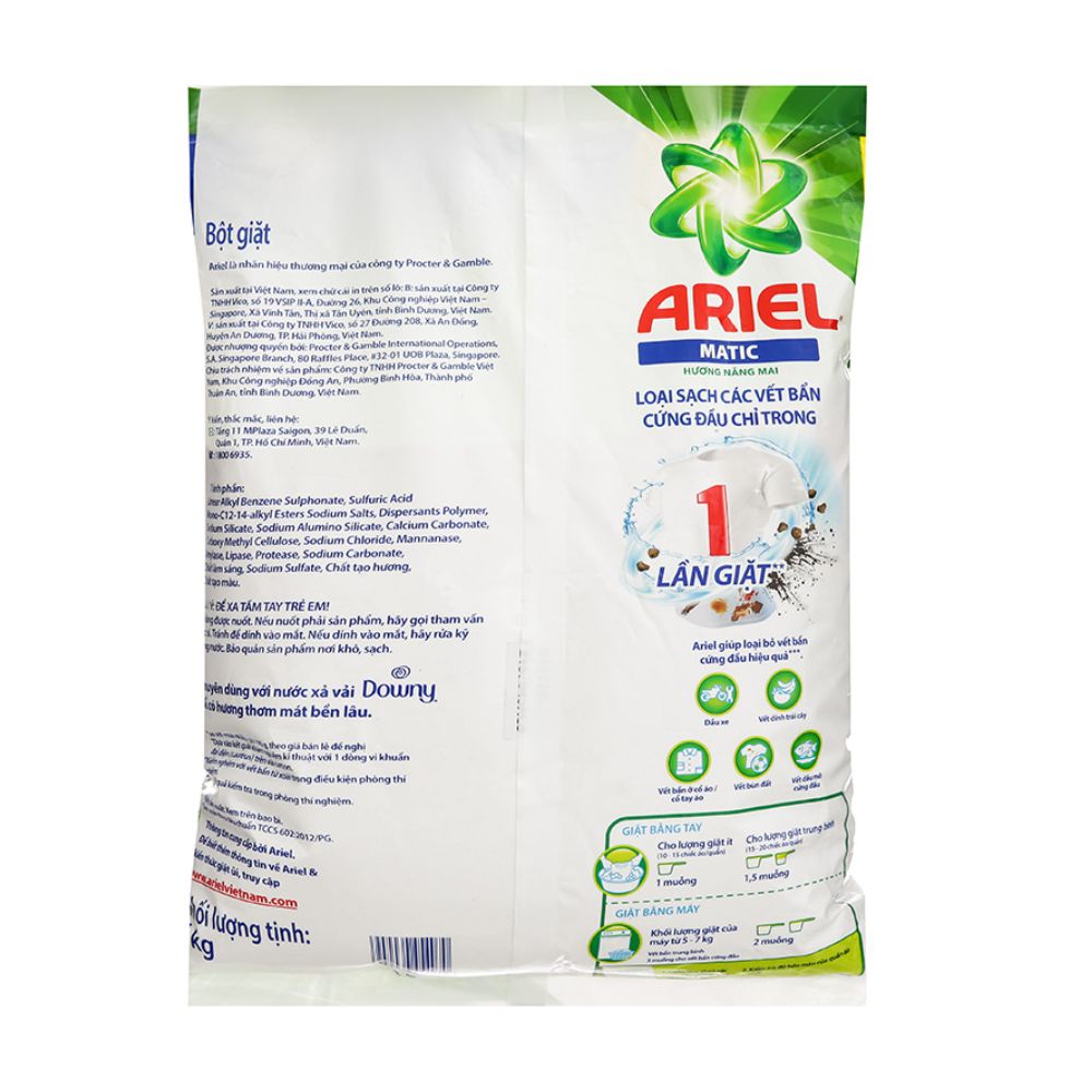 Bột Giặt Ariel Hương Nắng Mai 4KG