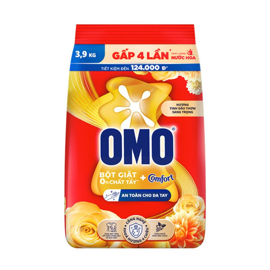 Bột Giặt Omo Comfort Tinh Dầu Thơm Sang Trọng 3.9KG