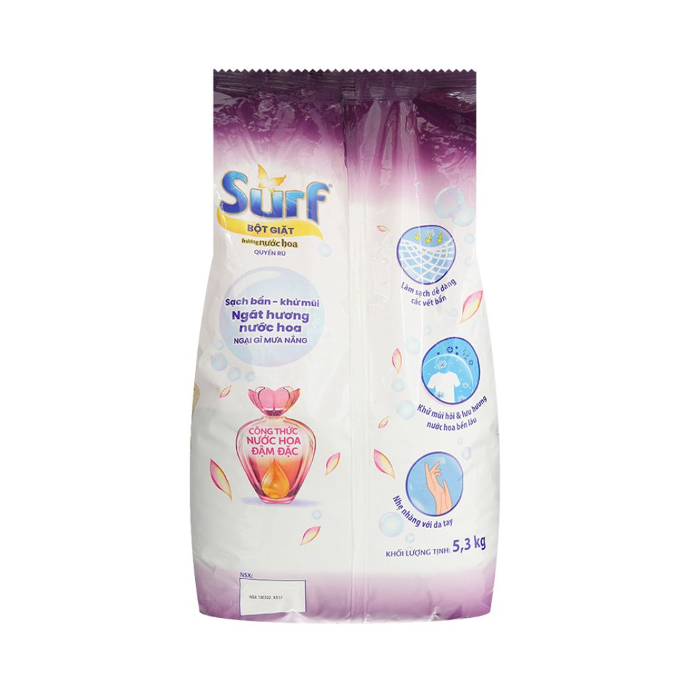Bột Giặt Surf Nước Hoa Aqua Quyến Rũ 5.3KG