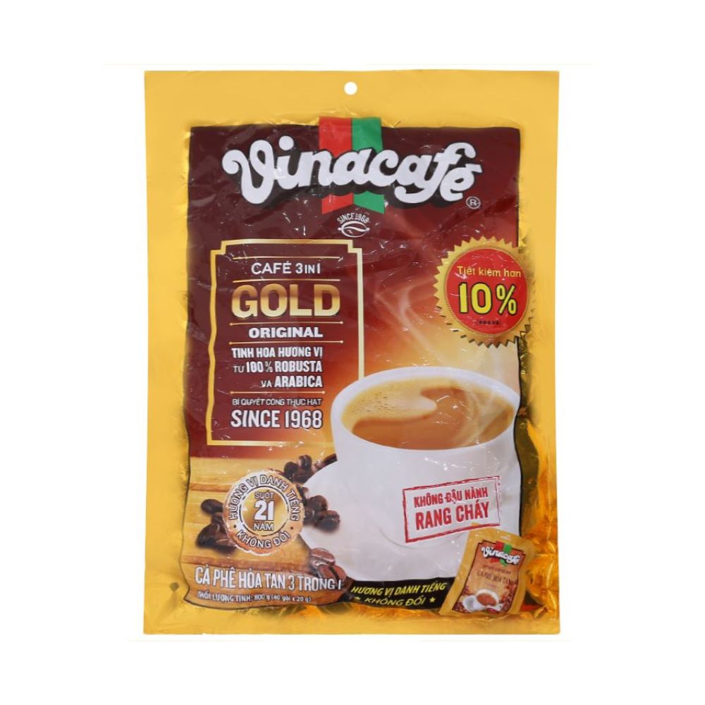 Cà Phê Vinacafe 3in1 Gold Original 20G x 40 Gói