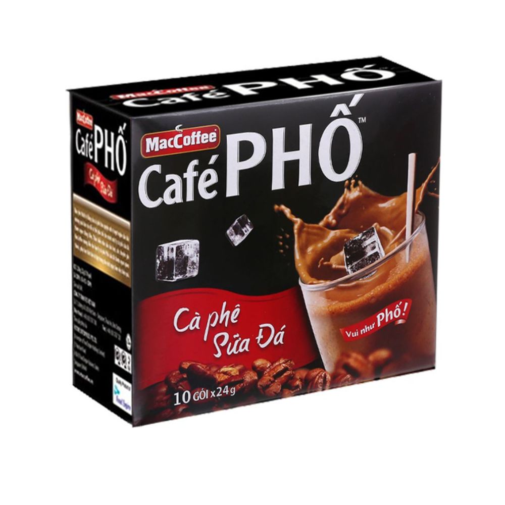 Cà Phê Sữa Đá MacCoffee Café Phố 24g x 10 Gói