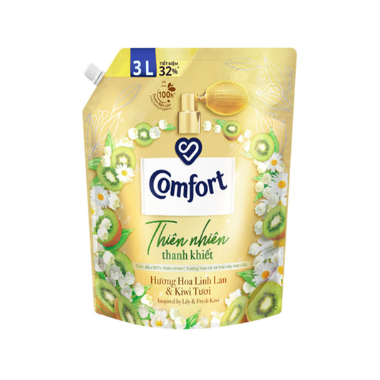 Nước Xả Vải Comfort Hương Hoa Linh Lan Và Kiwi Tươi Túi 3L