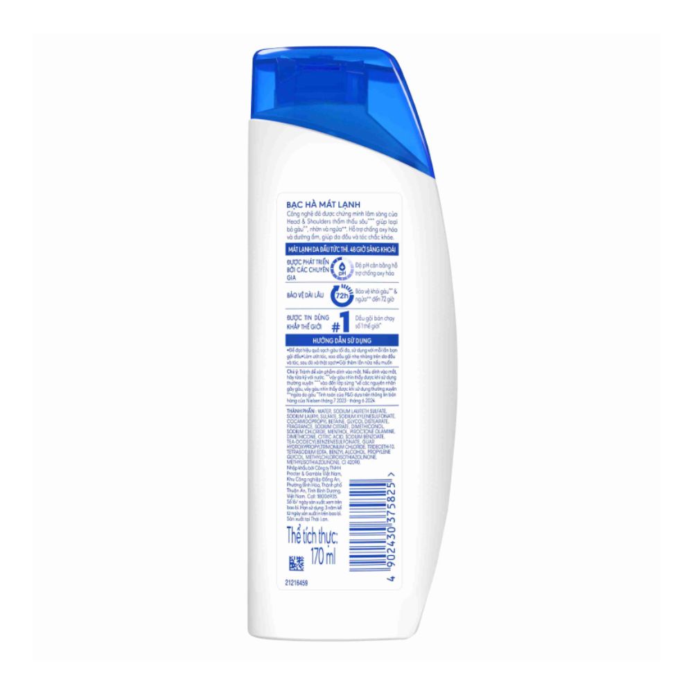 Dầu Gội Head & Shoulders Bạc Hà 170ML