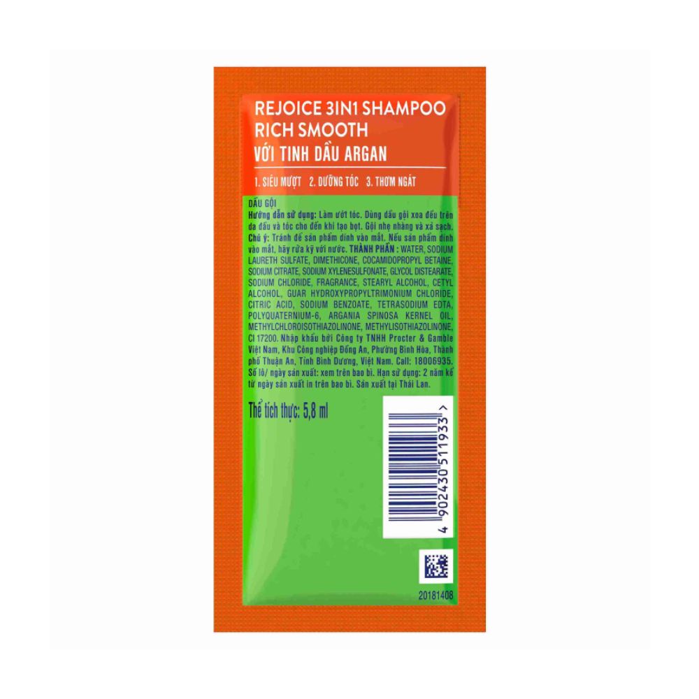 Dầu Gội Rejoice Siêu Mượt 5.8ml