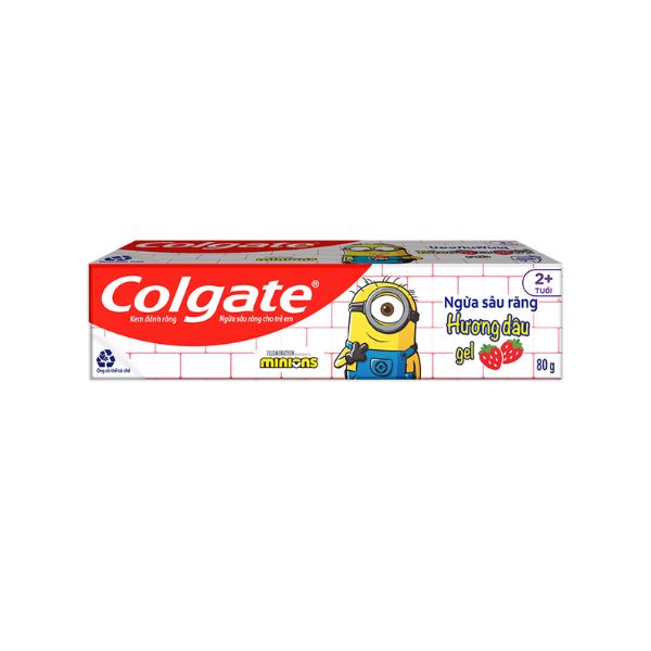 Kem Đánh Răng Colgate Minions Trẻ Em Ngừa Sâu Răng Hương Dâu 80G