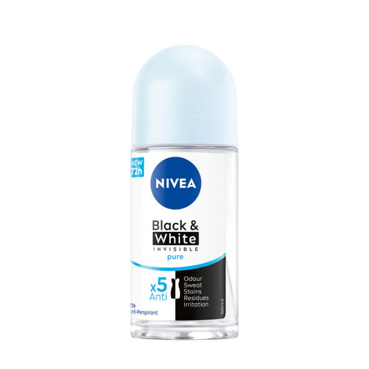 Lăn Khử Mùi Nivea Invisible For Black & White Ngăn Ố Vàng 50ML