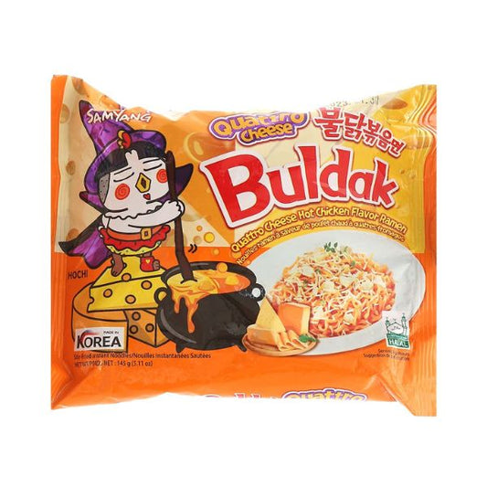 Mì Khô Gà Cay Phô Mai Quattro Samyang 145G