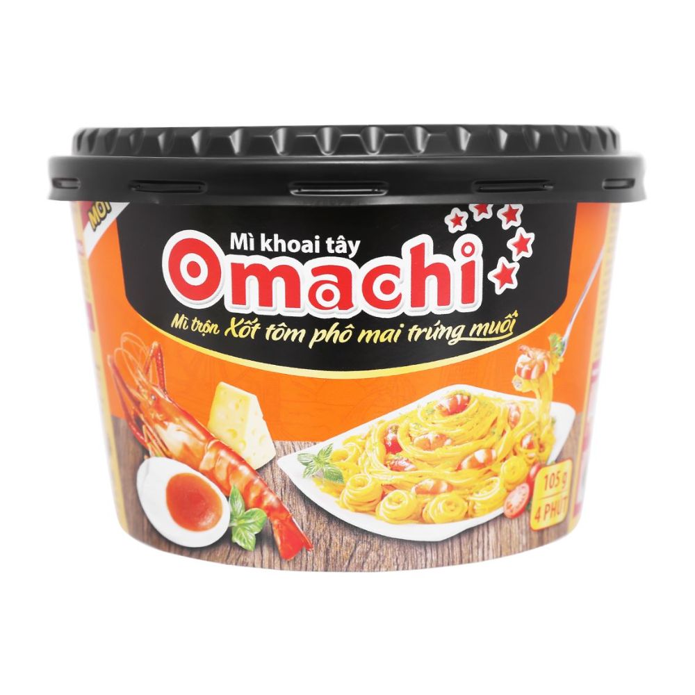Mì Trộn Omachi Hương Vị Tôm Phô Mai Trứng Muối 105G