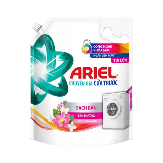 Nước Giặt Ariel Cửa Trước Hương Sen & Nhài Túi 3.05KG