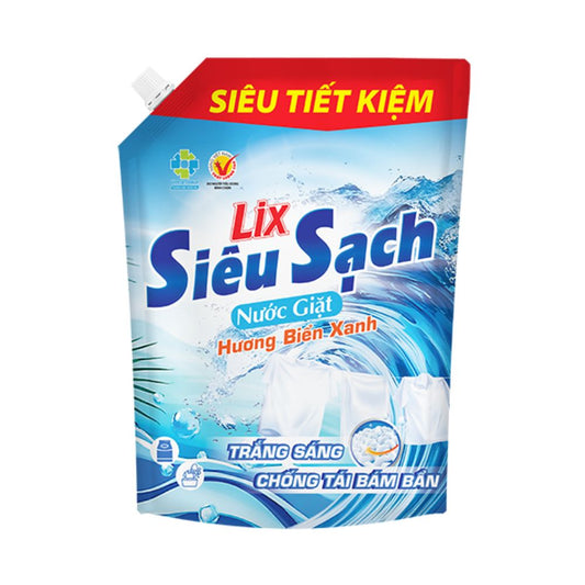 Nước Giặt Lix Siêu Sạch Hương Biển Xanh 2.4KG