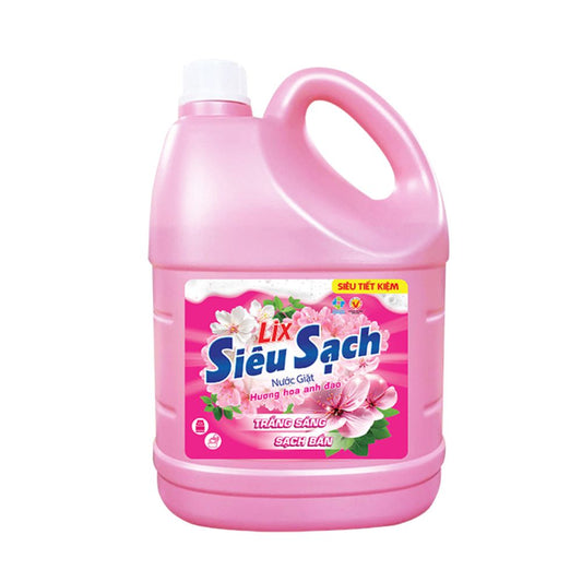 Nước Giặt Lix Siêu Sạch Hương Hoa Anh Đào 3.3KG