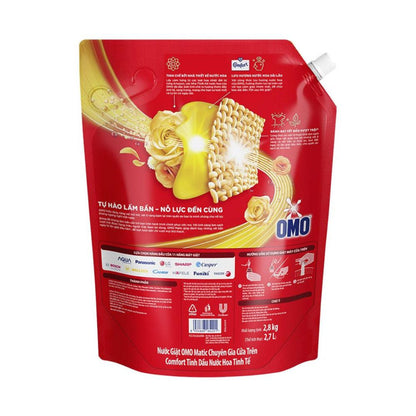 Nước Giặt OMO Matic Comfort Chuyên Gia Cửa Trên Tinh Dầu Nước Hoa Tinh Tế 2.8KG