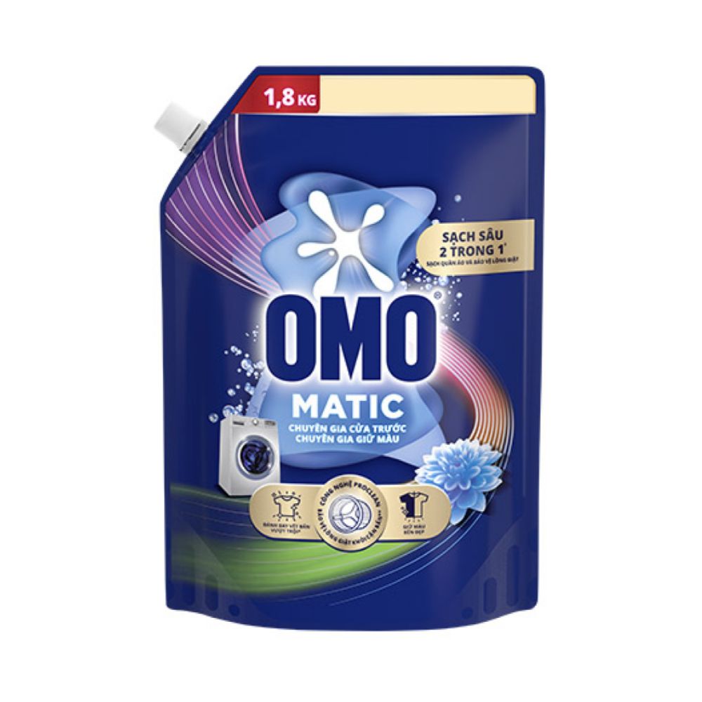 Nước Giặt OMO Matic Cửa Trước Chuyên Gia Giữ Màu 1.8KG