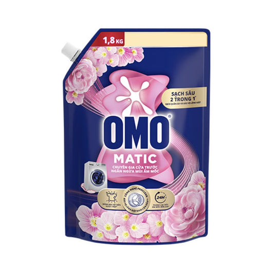 Nước Giặt OMO Matic Cửa Trước Ngăn Ngừa Mùi Ẩm Mốc 1.8KG