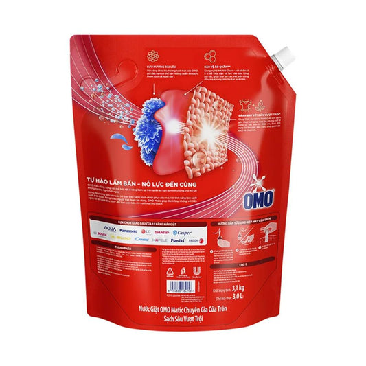 Nước Giặt Omo Chuyên Gia Cửa Trên Sạch Sâu Vượt Trội 3.1KG