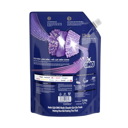 Nước Giặt Omo Máy Giặt Cửa Trước Hương Hoa Oải Hương Thư Thái 1.8KG
