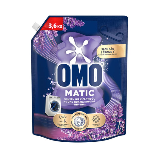 Nước Giặt Omo Máy Giặt Cửa Trước Hương Hoa Oải Hương Thư Thái 3.6KG