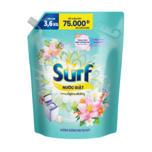 Nước Giặt Surf Hương Sương Mai Dịu Mát  3.6KG