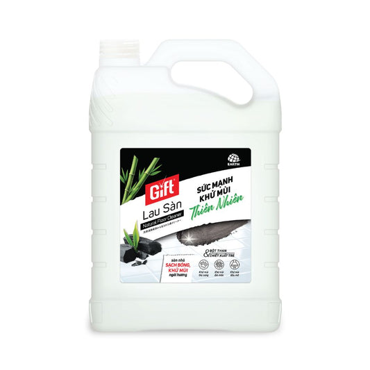 Nước Lau Sàn Gift Khử Mùi Thiên Nhiên Bột Than Chiết xuất Tre 3.8KG