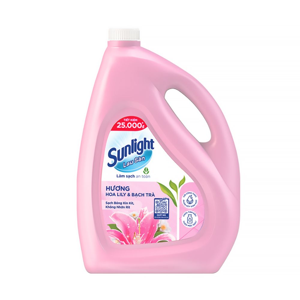 Nước Lau Sàn Sunlight Hương Hoa Lily Bạch Trà 3.6KG