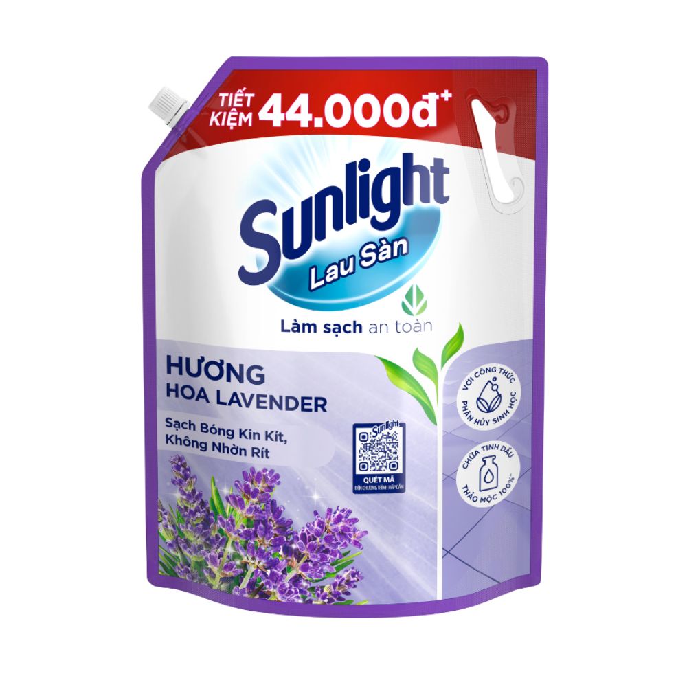 Nước Lau Sàn Sunlight Tinh Dầu Thảo Mộc Hương Hoa Lavender 3.6KG