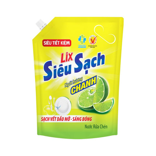 Nước Rửa Chén Lix Siêu Sạch Chanh 3.2KG