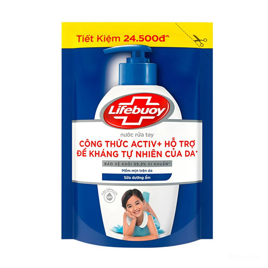 Nước Rửa Tay Lifebuoy Sữa Dưỡng Ẩm Túi 400G